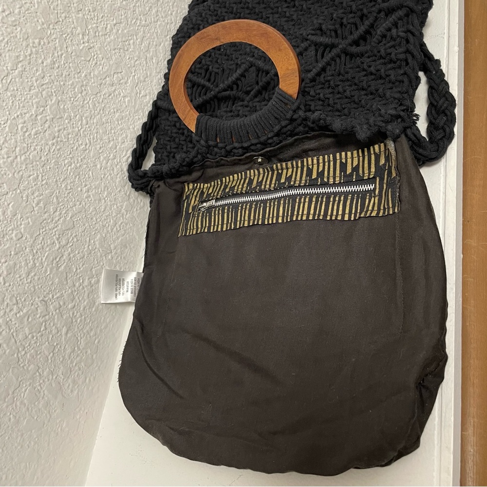 Danielle Nicole Black Macrame Shoulder/Crossbody/… - image 7